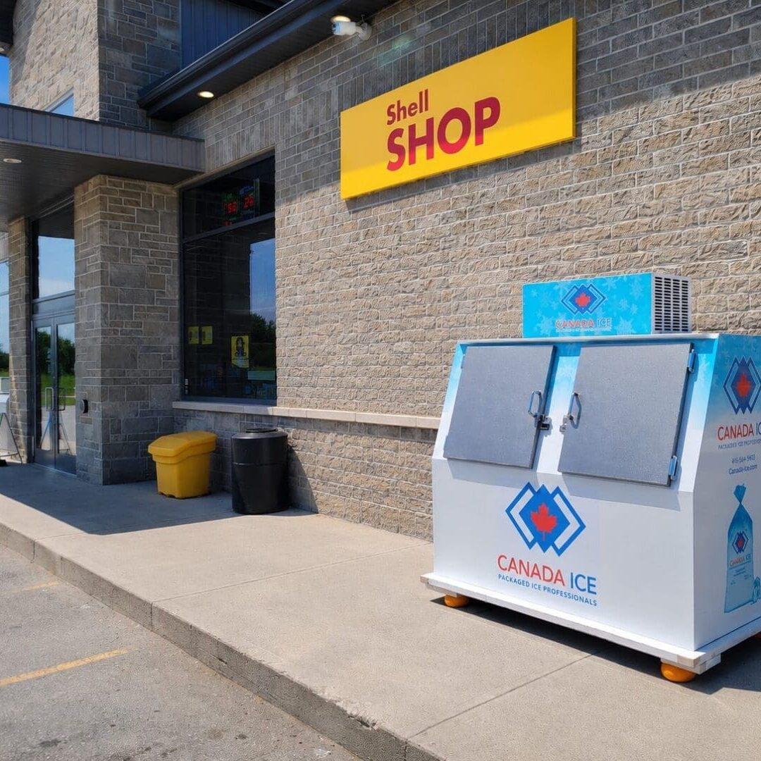 Canada Ice packaged ice freezer for gas station ice supply